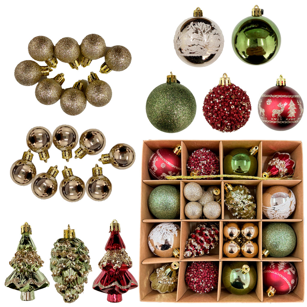 Kit 30 Bolas de Árvore Natalina Enfeites para Natal