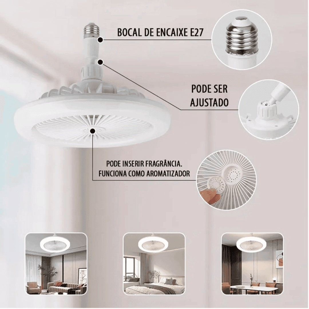 Luminária Ventilador de Teto com Controle Remoto