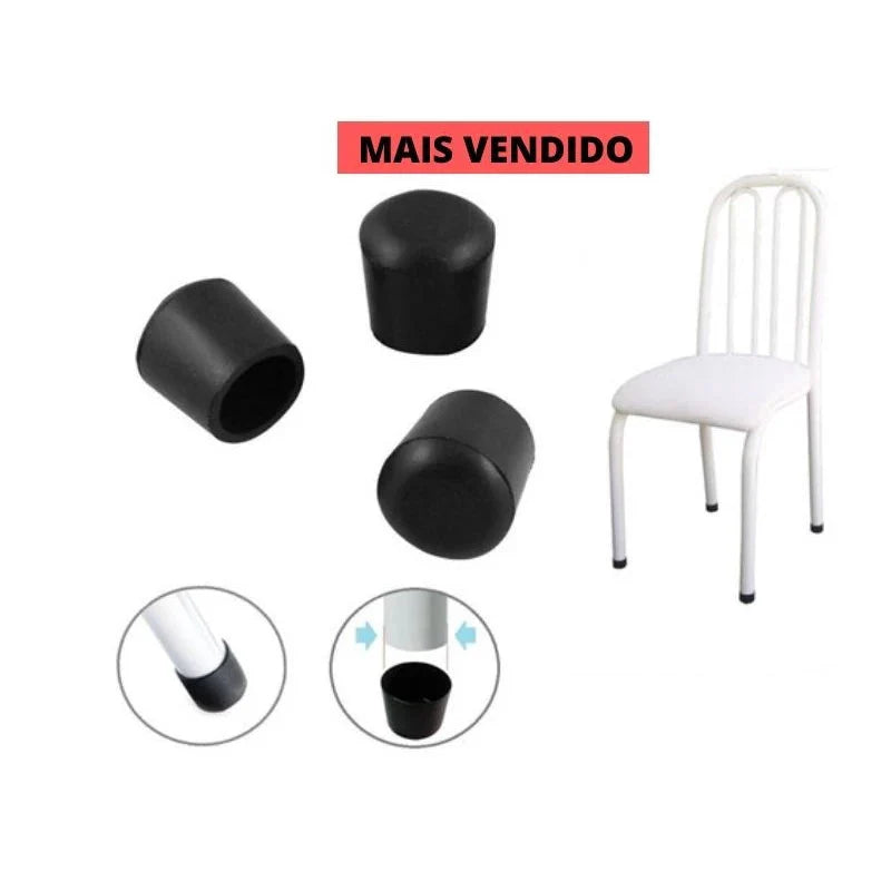 kit 24 peças Ponteira Protetora Pé De Cadeira