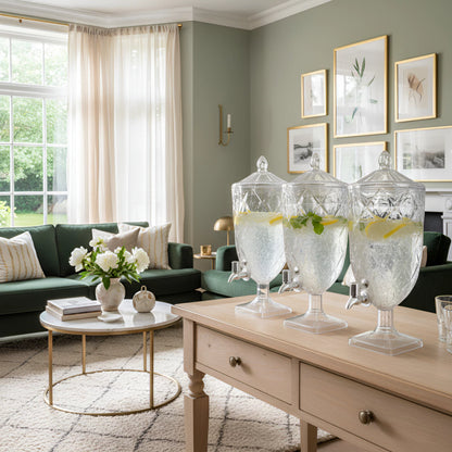 Kit 2 Suqueira 4,5 Litros Acrílico Cristal com Torneira