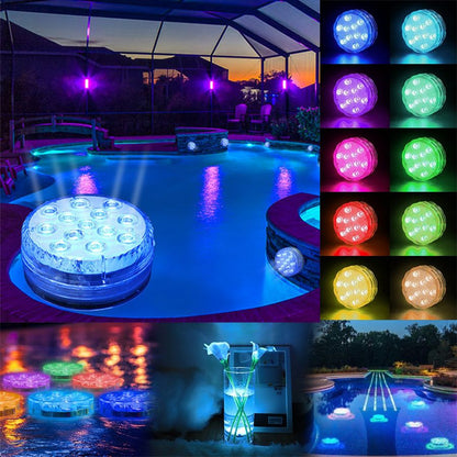 Kit Luminárias de Piscina RGB - Sem Fio Com Controle Remoto