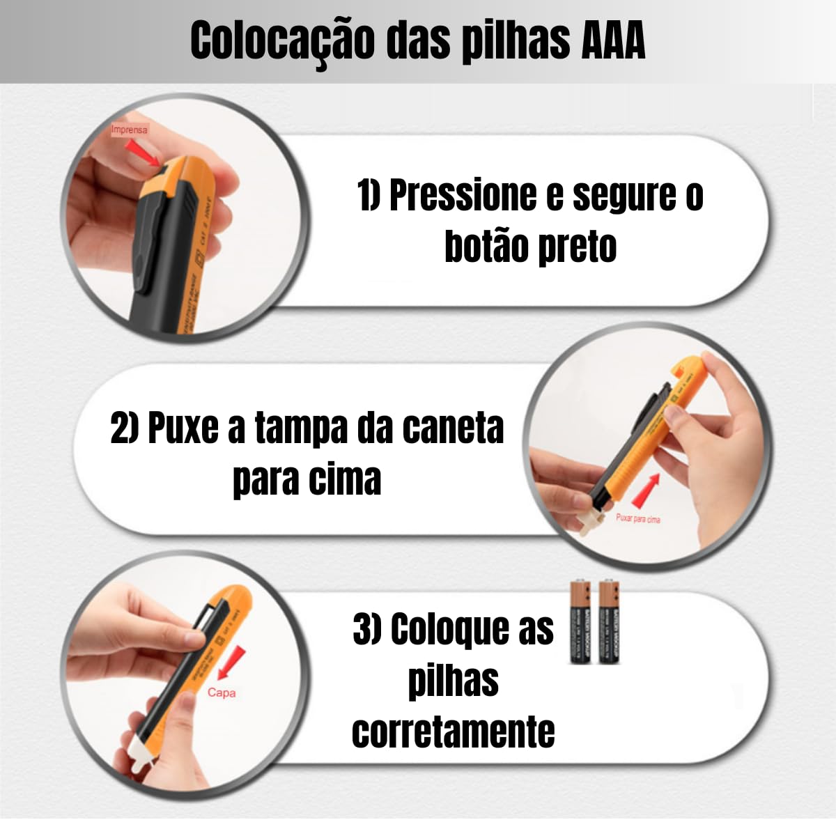 Caneta Detectora Elétrica de Voltagem