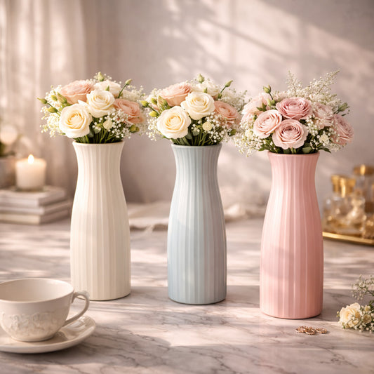 Vaso Decorativo com Efeito Cerâmica para Mesa e Sala