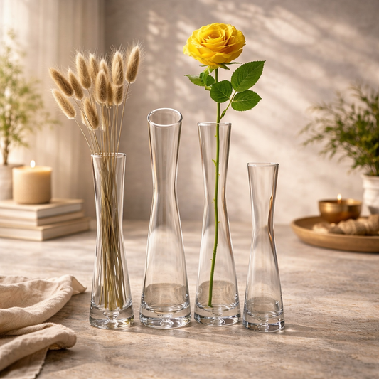 Vaso de Vidro Transparente para Hidroponia e Terrário