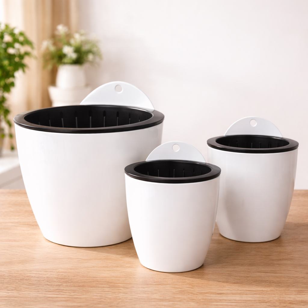 Vaso de Parede Autoirrigável para Plantas e Flores