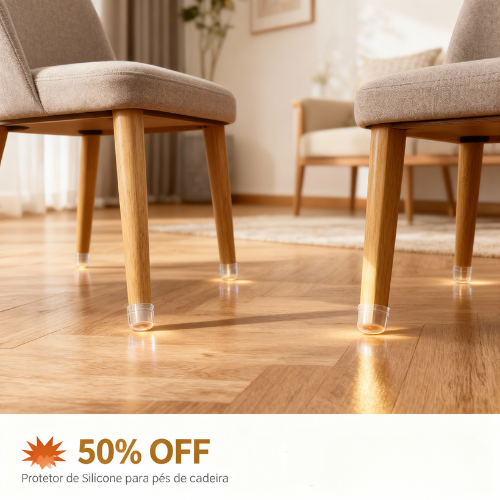 Protetor de Silicone para Pés de Cadeira