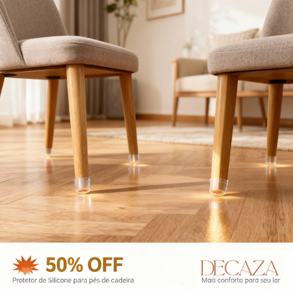 Protetor de Silicone para Pés de Cadeira Decaza - OFERTA LIMITADA