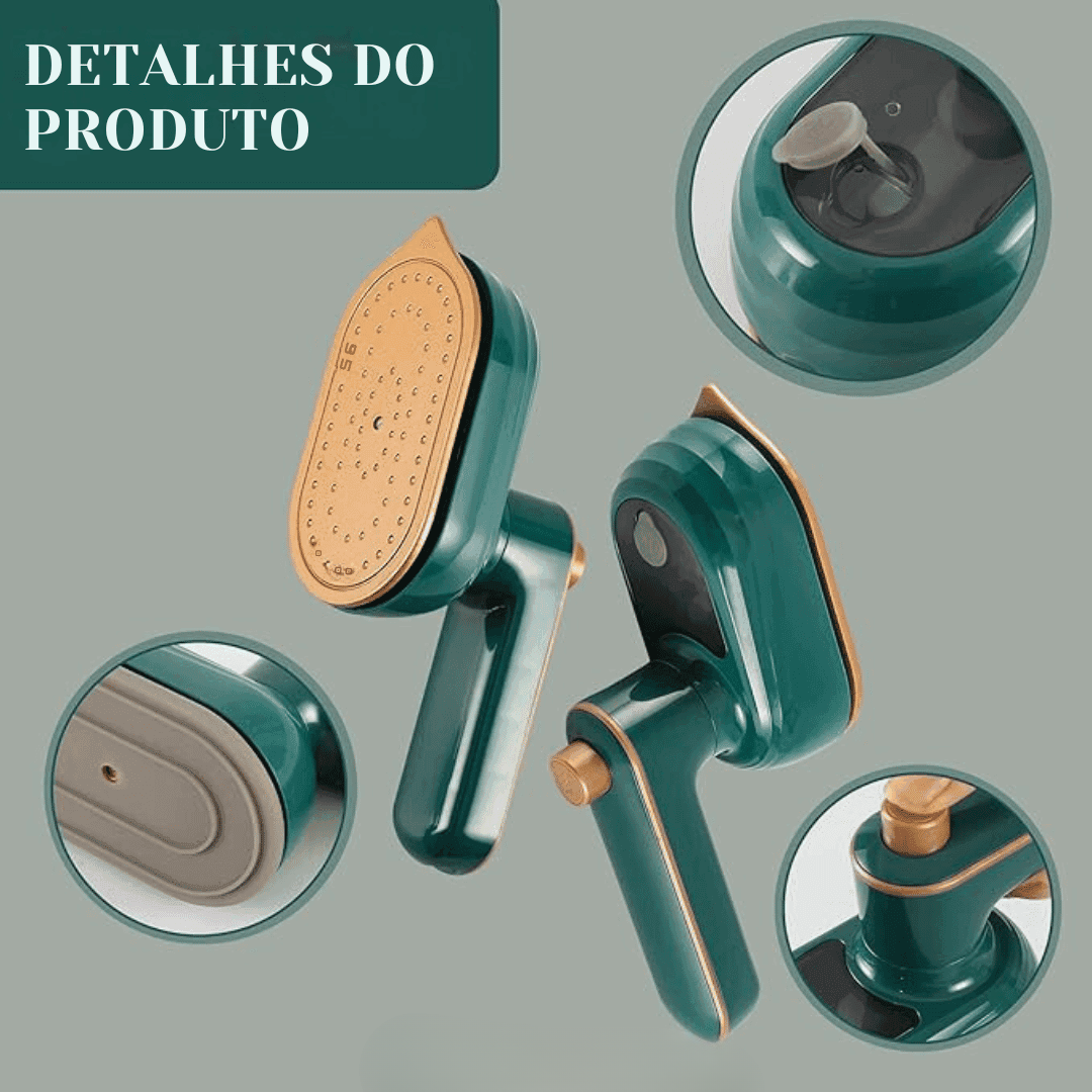Mini Ferro de Passar Roupas a Vapor