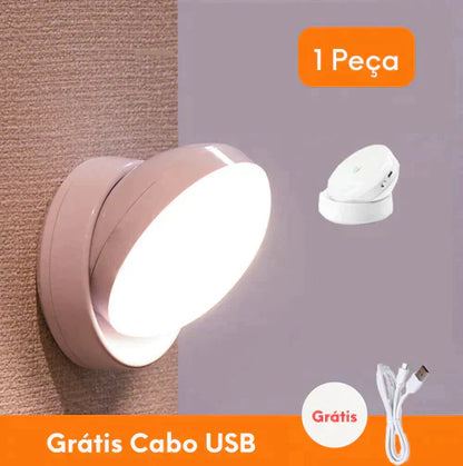 Luminária de parede externa com sensor de presença, luz branca, acompanha cabo USB grátis