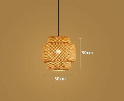 Luminária Pendente em Rattan Natural Estilo Artesanal