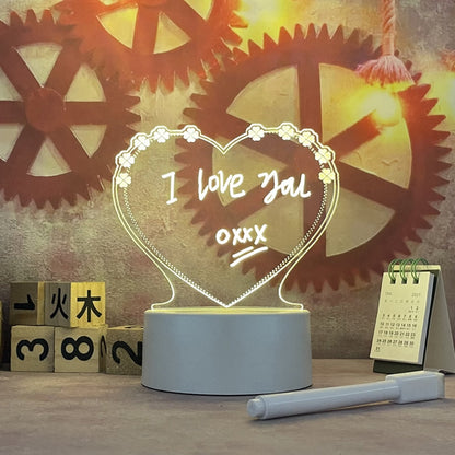 Luminária led em formato de coração com a frase I love you Oxxx, decoração com engrenagens e calendário outubro 2021