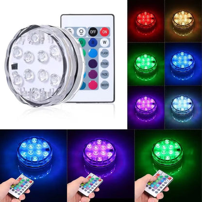 Kit Luminárias de Piscina RGB - Sem Fio Com Controle Remoto