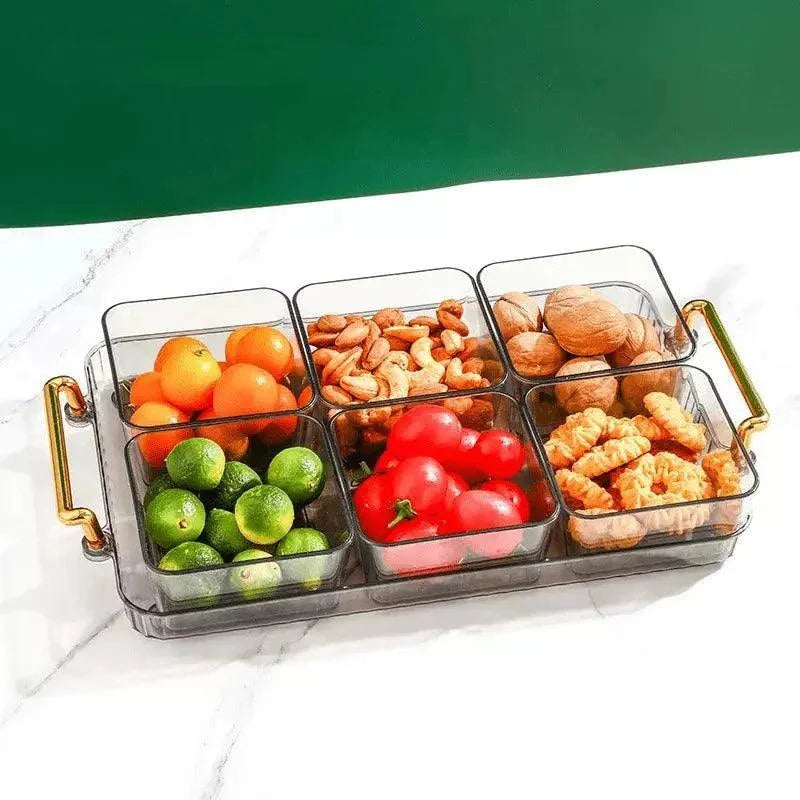 Bandeja Multifuncional para Lanches com Potes Organizadores