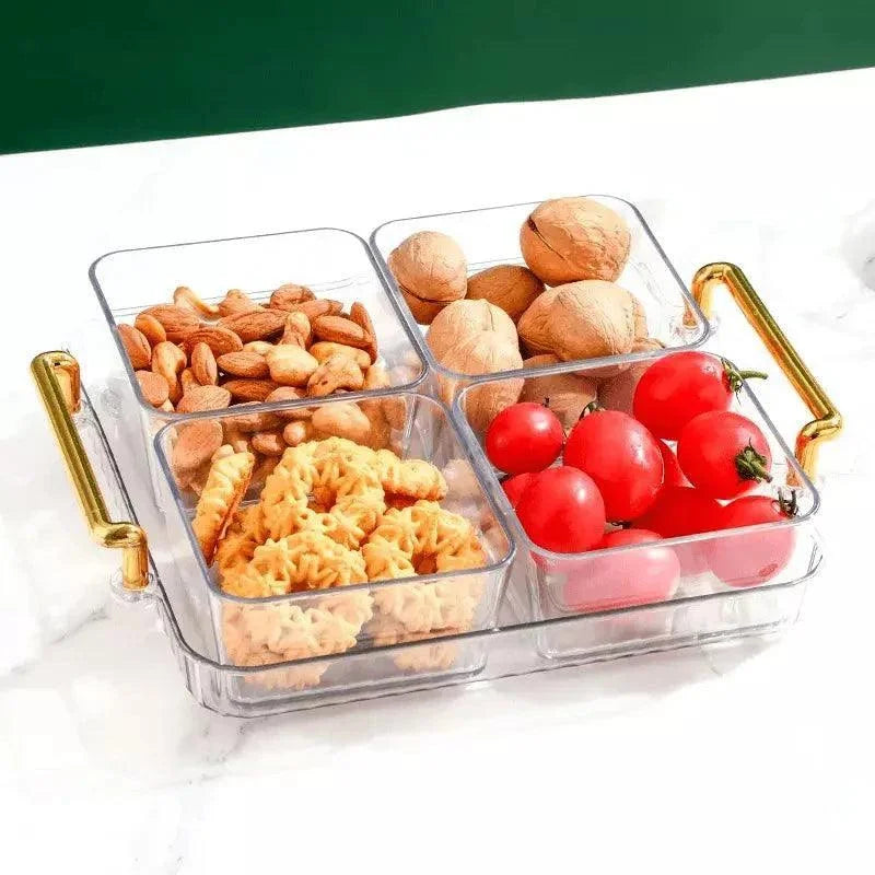 Bandeja Multifuncional para Lanches com Potes Organizadores
