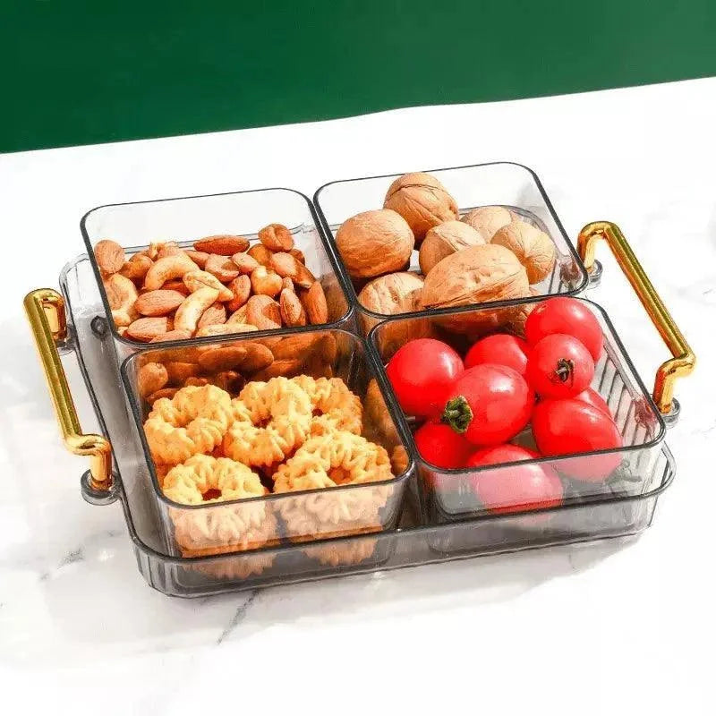 Bandeja Multifuncional para Lanches com Potes Organizadores