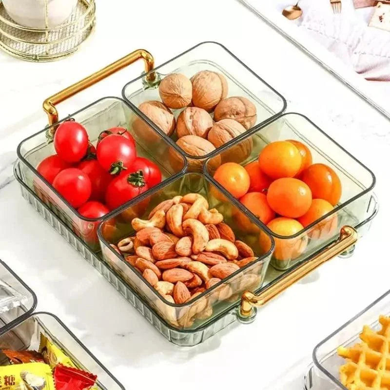 Bandeja Multifuncional para Lanches com Potes Organizadores