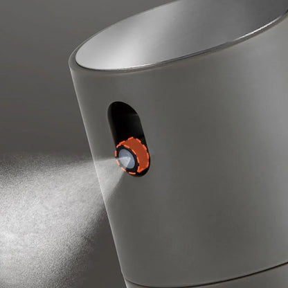 Borrifador de azeite elegante spray fino em recipiente cinza para cozinha moderna