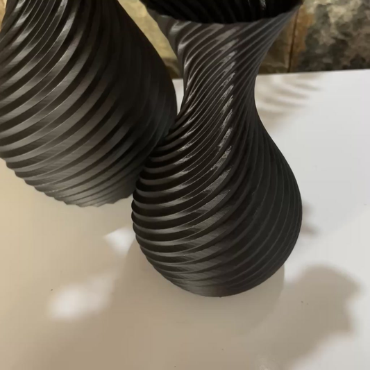 Kit 2 Vasos Espiral/ Vaso Flores Moderno/ Vaso decorativo/ Vaso twist/ Decoração rack/ Decoração criativa sala cozinha