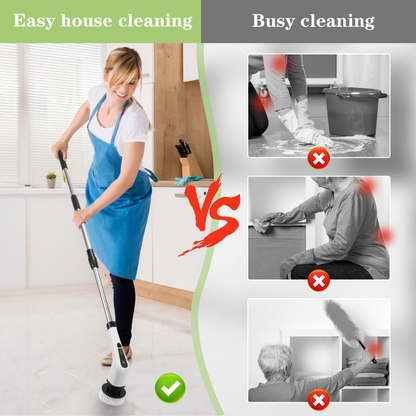 Escova De Limpeza Ajustável 3 em 1 Recarregável