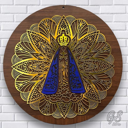 Mandala Decorativa NOSSA SENHORA APARECIDA | Decoração Parede Casa