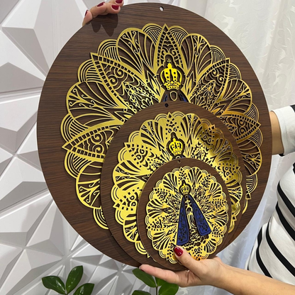 Mandala Decorativa NOSSA SENHORA APARECIDA | Decoração Parede Casa