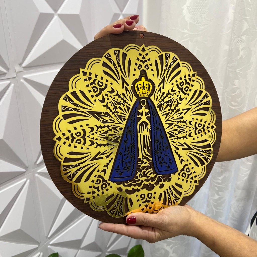 Mandala Decorativa NOSSA SENHORA APARECIDA | Decoração Parede Casa