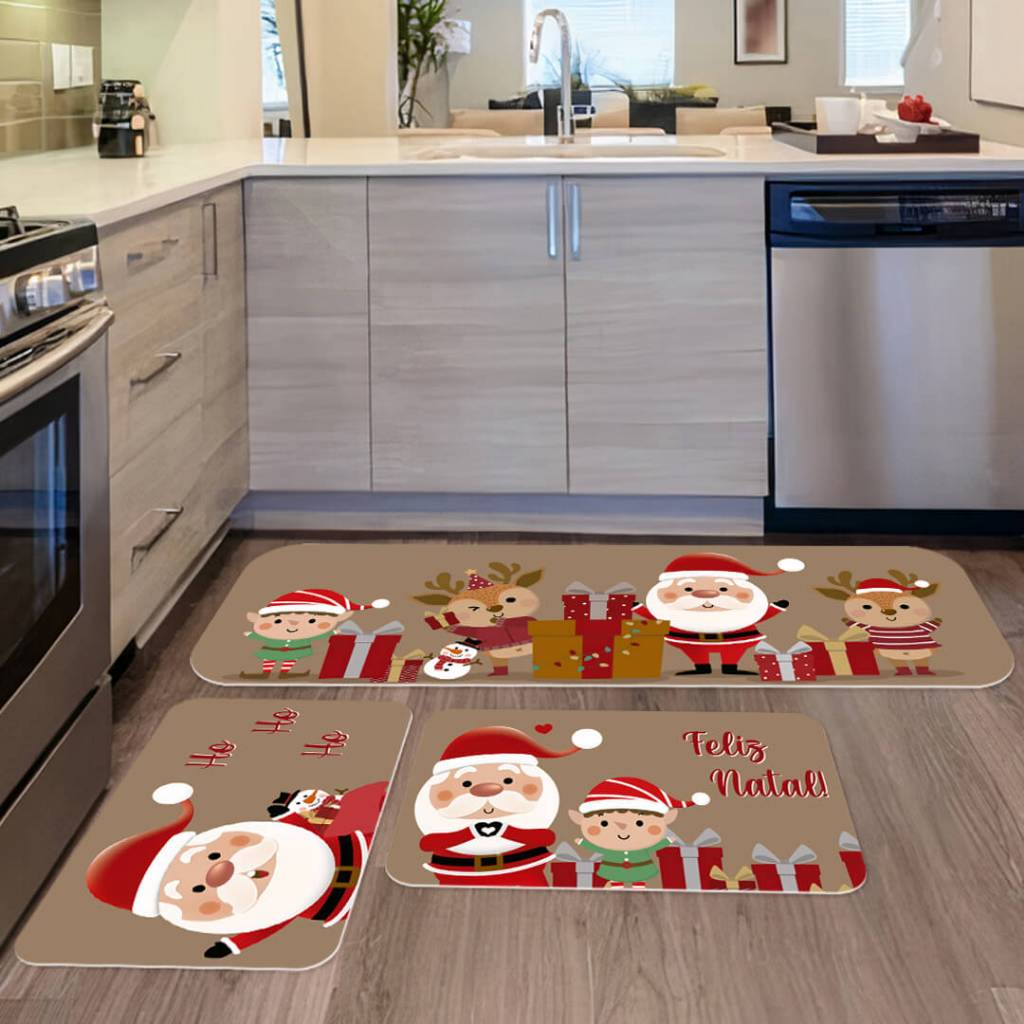 Tapetes de Cozinha 3 Peças COLEÇÃO DE NATAL!