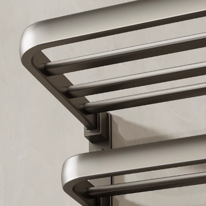 Suporte Toalheiro Banheiro Duplo Aço Inox Premium Retrátil 90°