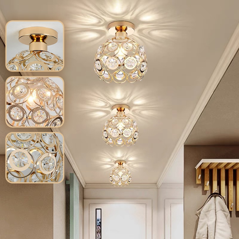 Luminária De Teto Cristal Simplicidade Moderna