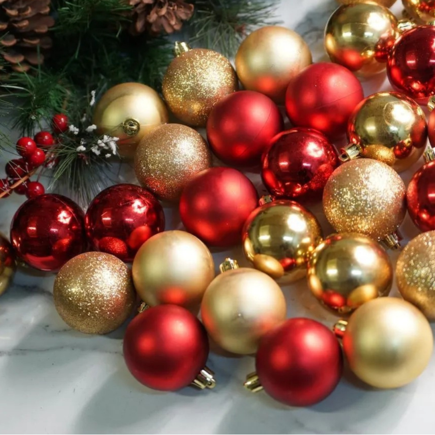 Kit Bolinhas de Árvore de Natal Decoração Natalina