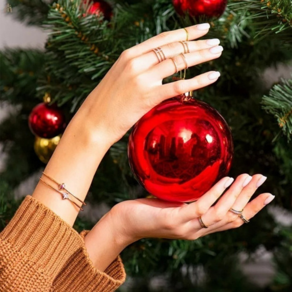 Kit Bolinhas de Árvore de Natal Decoração Natalina