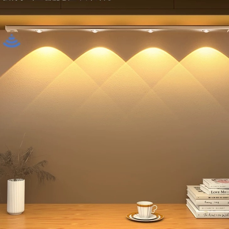 Luzes De Armário LED Sem Fio Magnéticas Ajustáveis De 3 Cores com Sensor