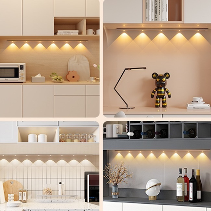 Luzes De Armário LED Sem Fio Magnéticas Ajustáveis De 3 Cores com Sensor