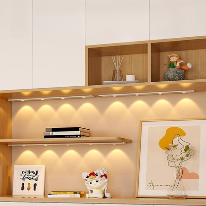 Luzes De Armário LED Sem Fio Magnéticas Ajustáveis De 3 Cores com Sensor