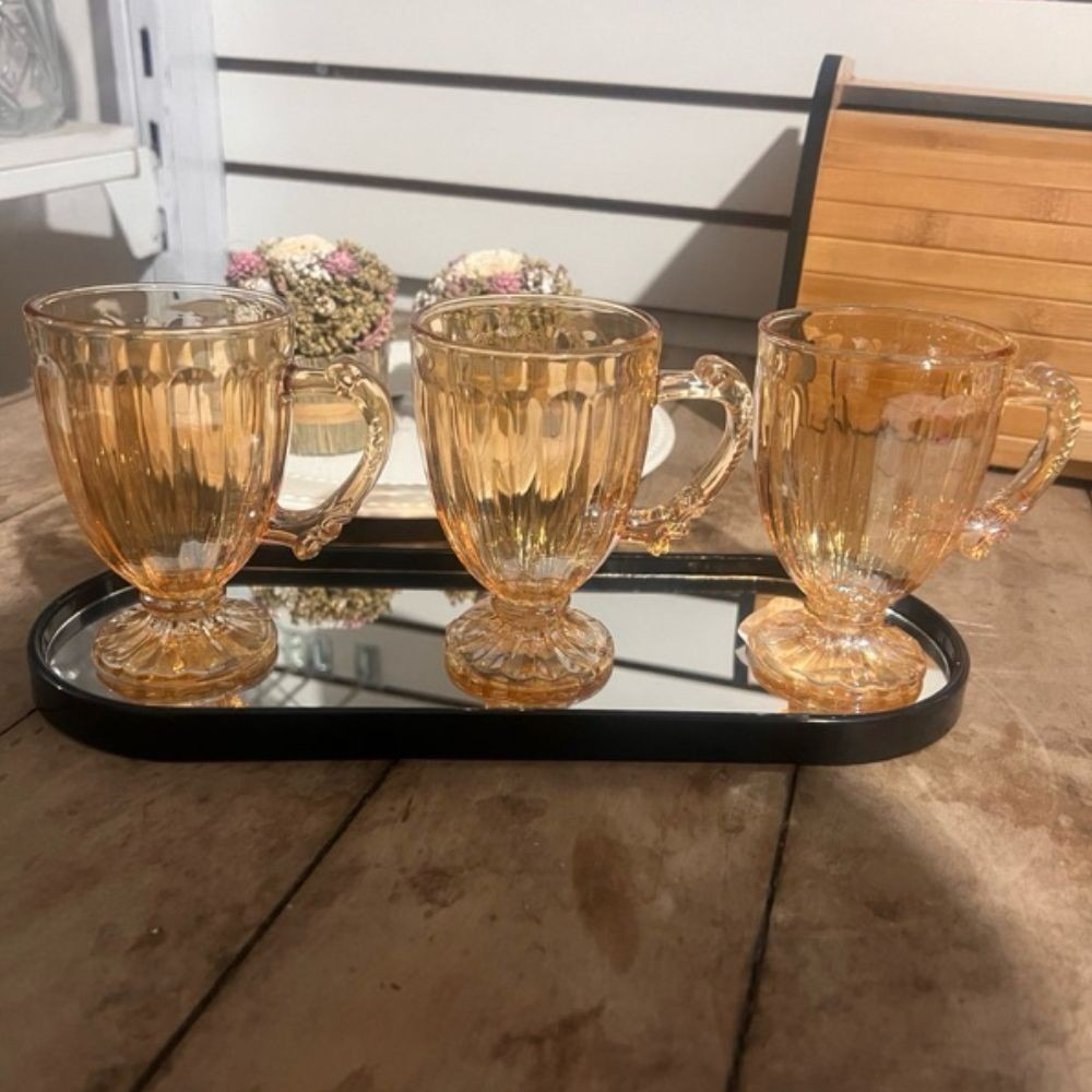 Jogo de Xícaras Caneca Cristal Vidro 190ml