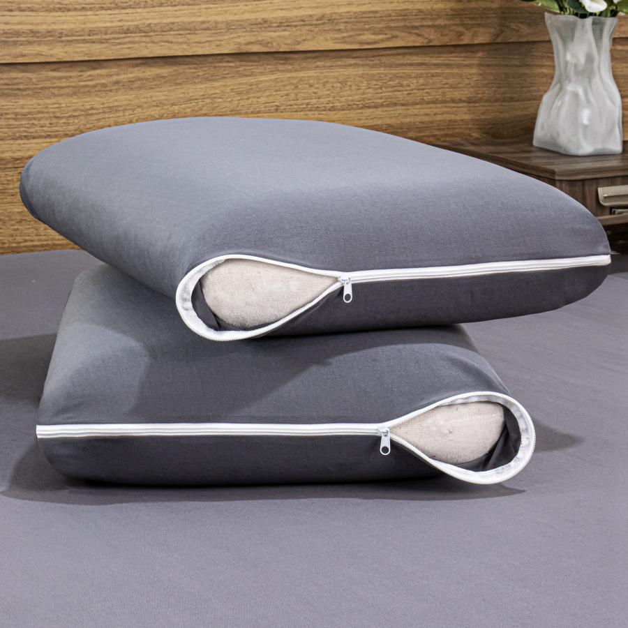 Kit 4 Capas Protetoras de Travesseiro Malha Gel com Zíper - ConfortZip