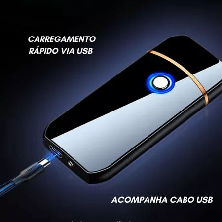 Isqueiro Elétrico À Prova de Vento Usb