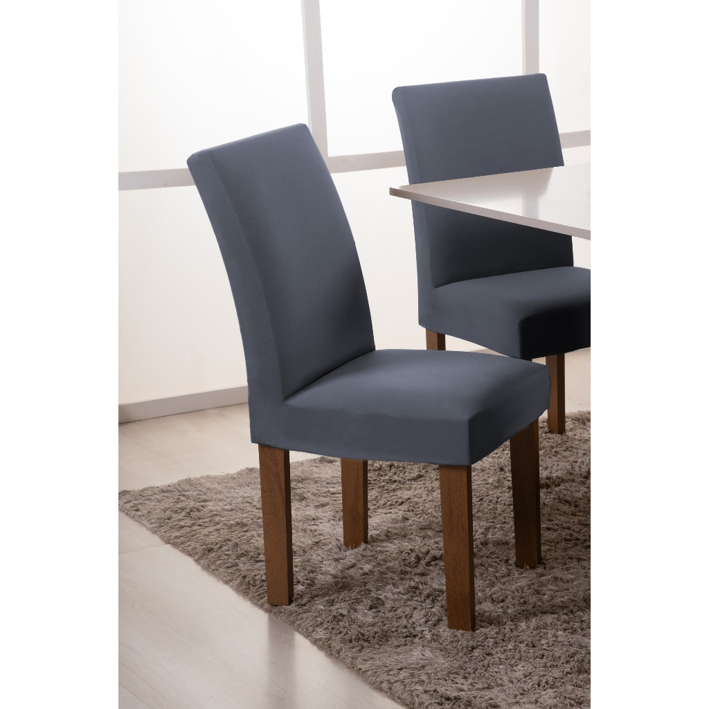 Capa De Cadeira Kit 4 e 6 Lugares Spandex Com Elástico