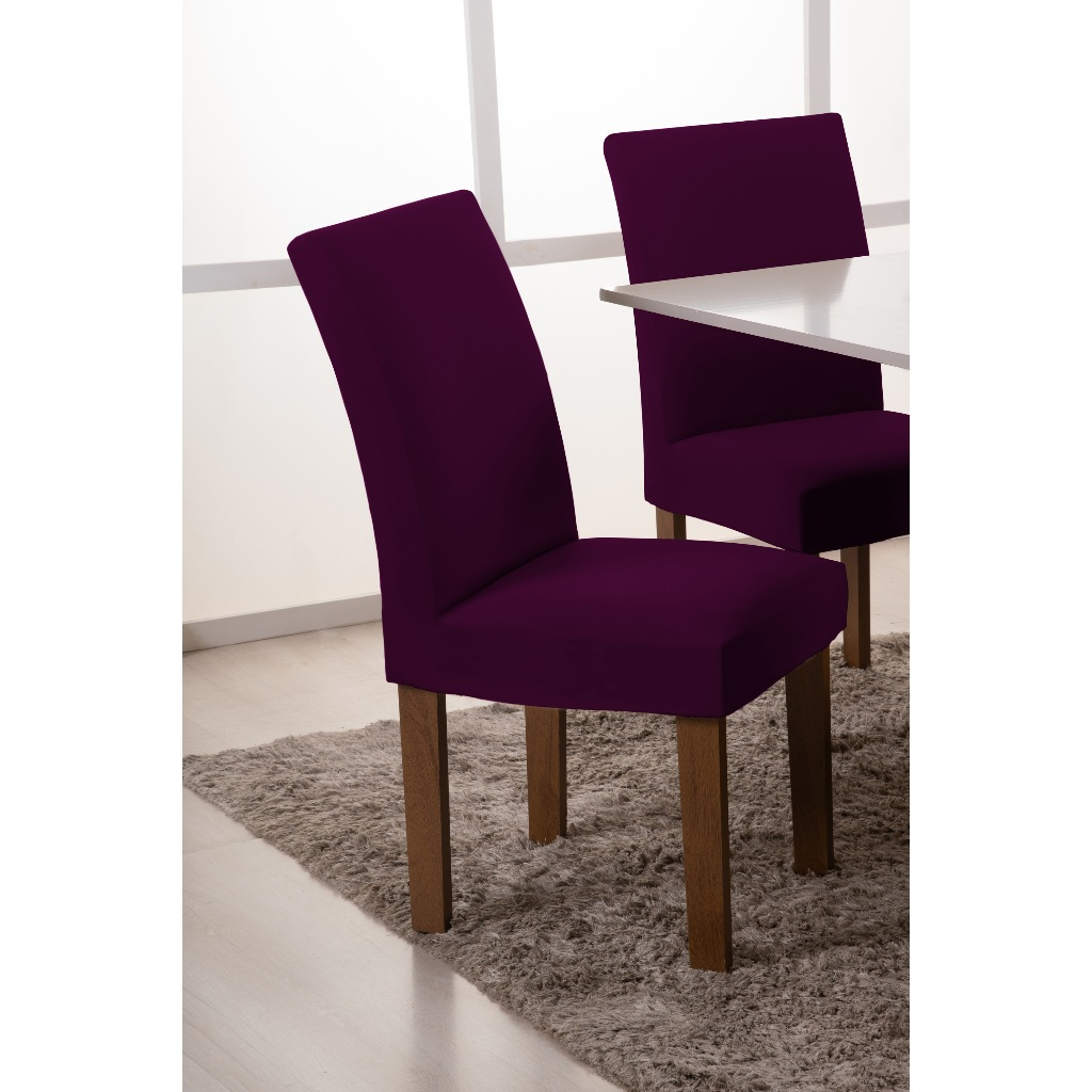 Capa De Cadeira Kit 4 e 6 Lugares Spandex Com Elástico