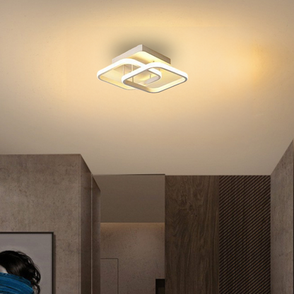 Luminária De Teto Plafon 110V-220V Led Moderna Dourado 3 Cores Em 1