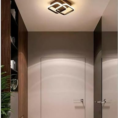 Luminária De Teto Plafon 110V-220V Led Moderna Dourado 3 Cores Em 1