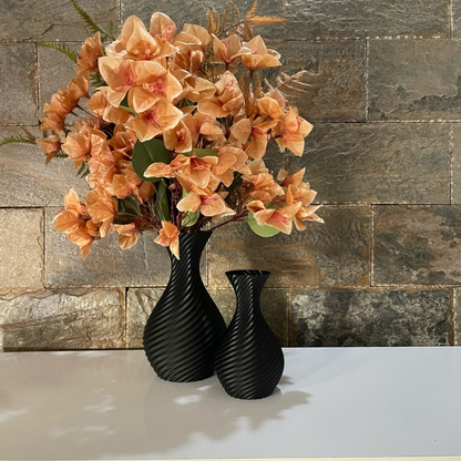 Kit 2 Vasos Espiral/ Vaso Flores Moderno/ Vaso decorativo/ Vaso twist/ Decoração rack/ Decoração criativa sala cozinha