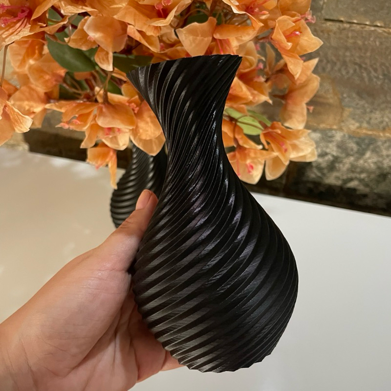 Kit 2 Vasos Espiral/ Vaso Flores Moderno/ Vaso decorativo/ Vaso twist/ Decoração rack/ Decoração criativa sala cozinha