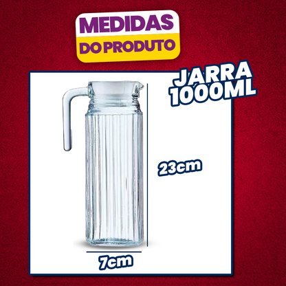 Jarra De Vidro Suíça 1 Litro Jarra