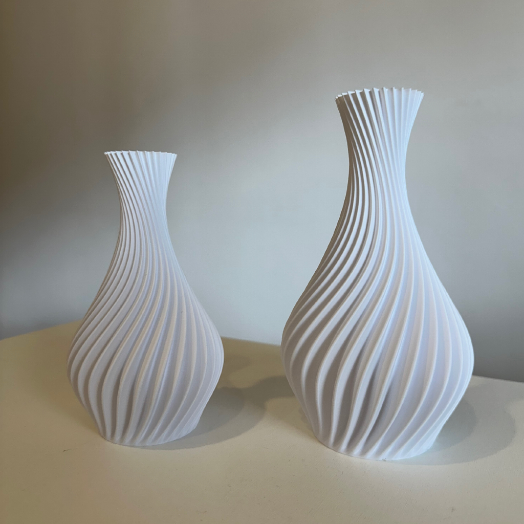 Kit 2 Vasos Decorativos em Espiral