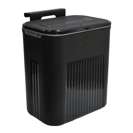 Lixeira Suspensa Com Tampa 9 Litros Suporte De Adesivos E Alça De Pendurar