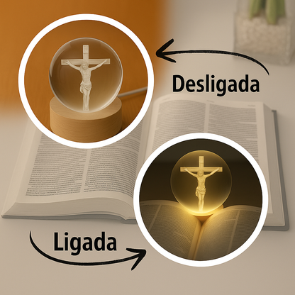 KIT 2 Luminárias de Mesa Abajur Nossa Senhora Aparecida e Jesus
