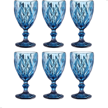 Jogo de 6 Taças de Vidro Diamond Transparente 330ml