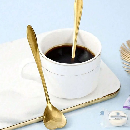 Kit Colher Coração de Chá Aço Inoxidável