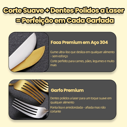 Kit 24 Jogo De Talheres Inoxidável